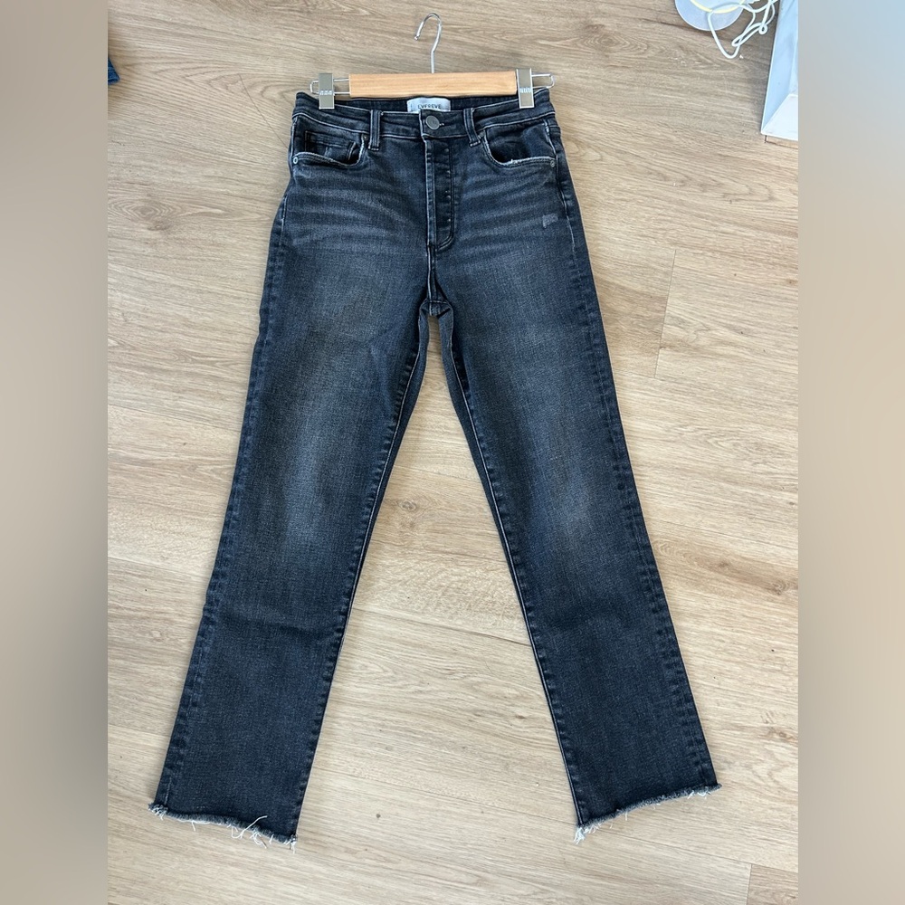 EVEREVE The Ever Straight black wash distressed jeans